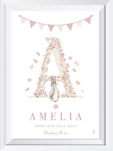 personalised baby name print