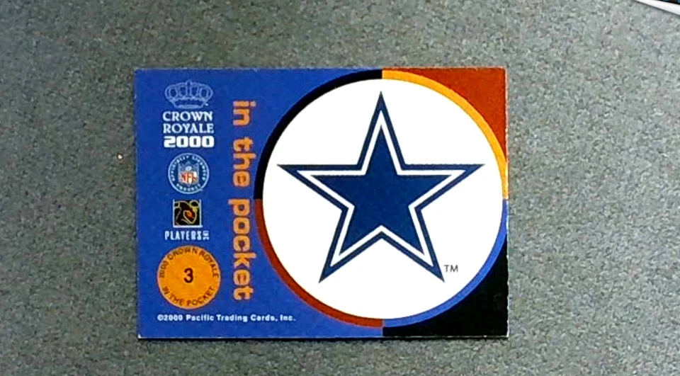 2000 Pacific Crown Royale In the Pocket Mini #3 Emmitt Smith Cowboys - Image 2 of 2