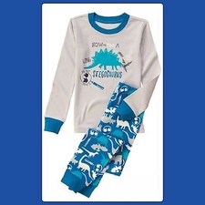NWT 12-18 Gymboree Dinosaur sleepwear Sleep 2pc GYMMIES PANTS  TOP 100 Cotton