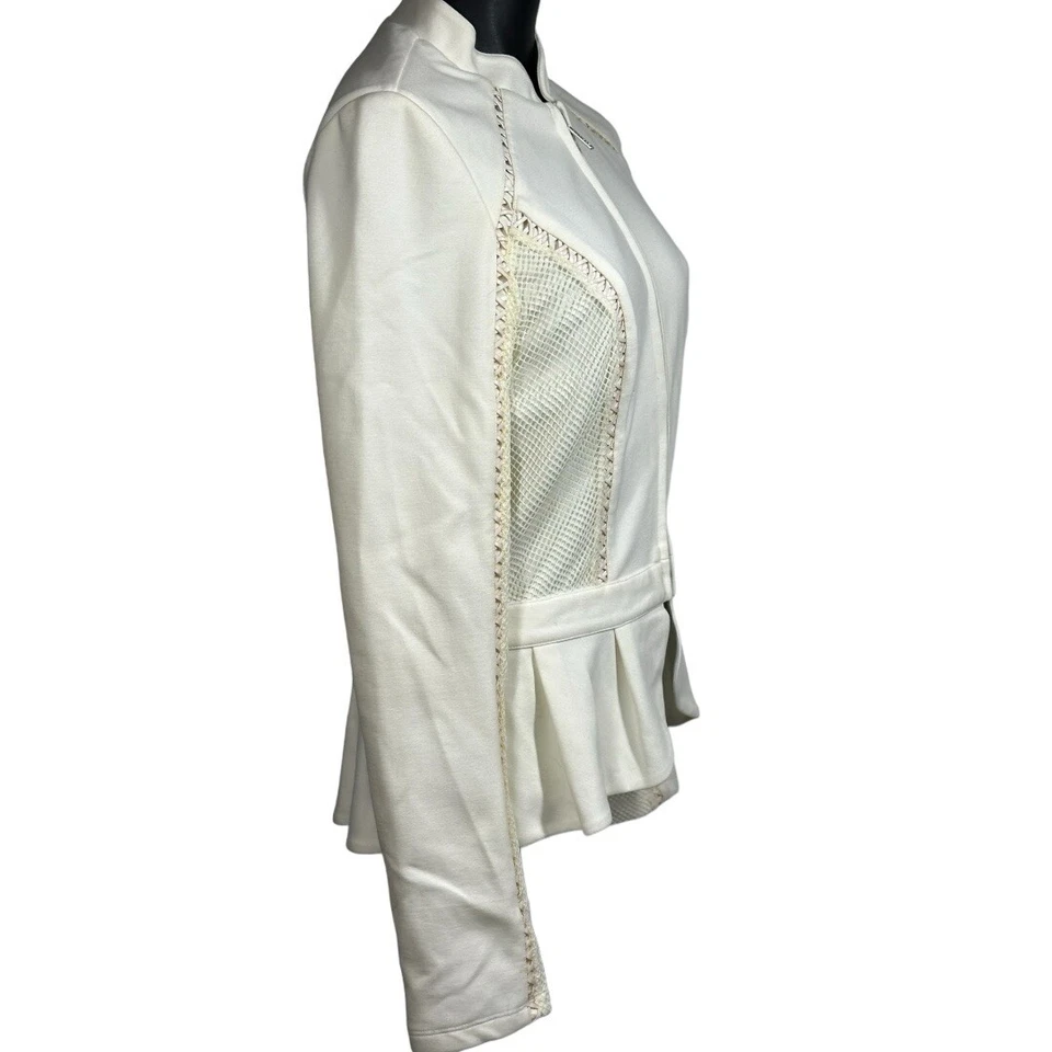 Chaqueta para mujer ALICE by Temperley 8 nueva con etiquetas chaqueta arpa marfil cremallera completa venta al por menor $440 Foto 3 de 4
