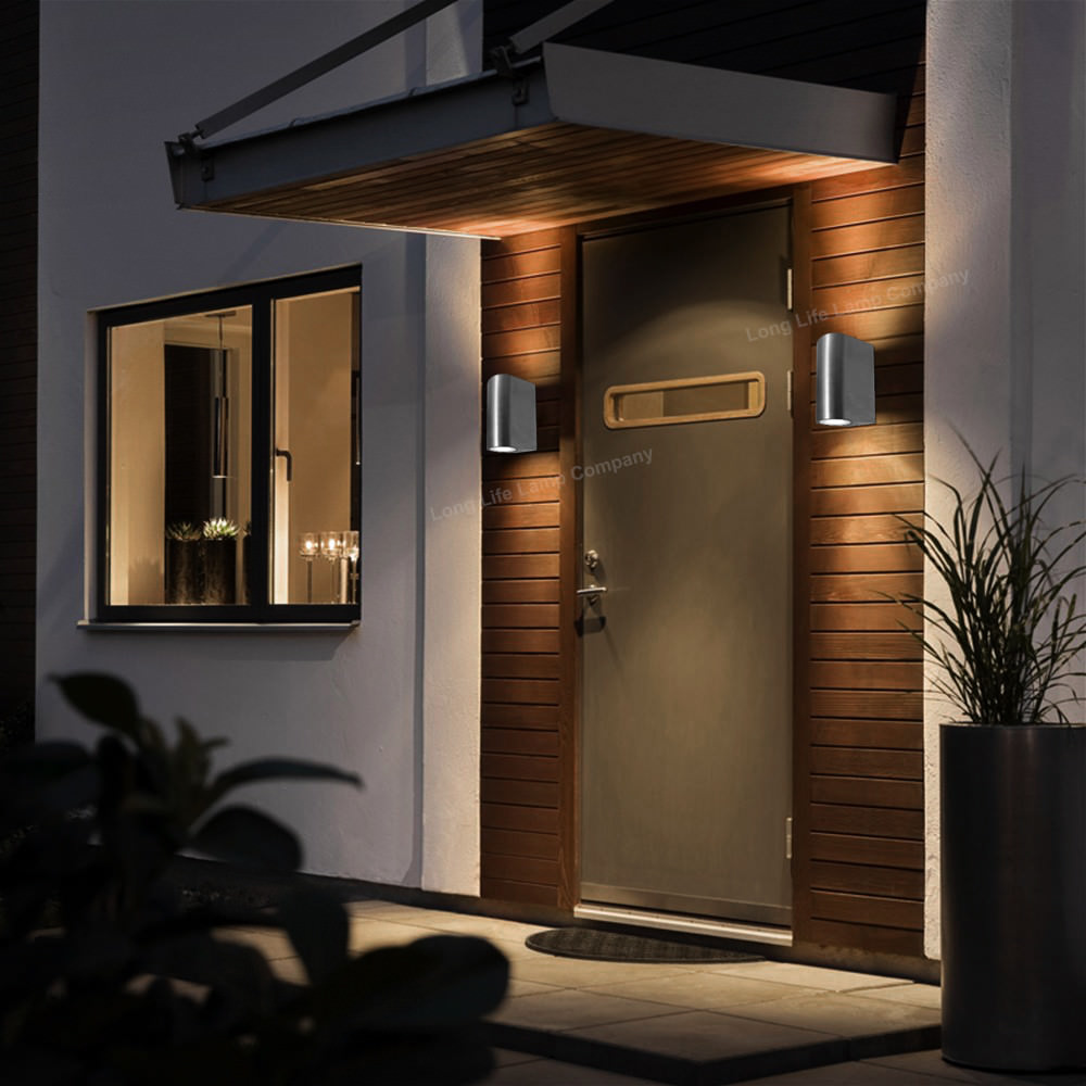 8w LED Up / Down Wall Light GU10 IP44 Double Outdoor Wall Light ZLC023LED | eBay