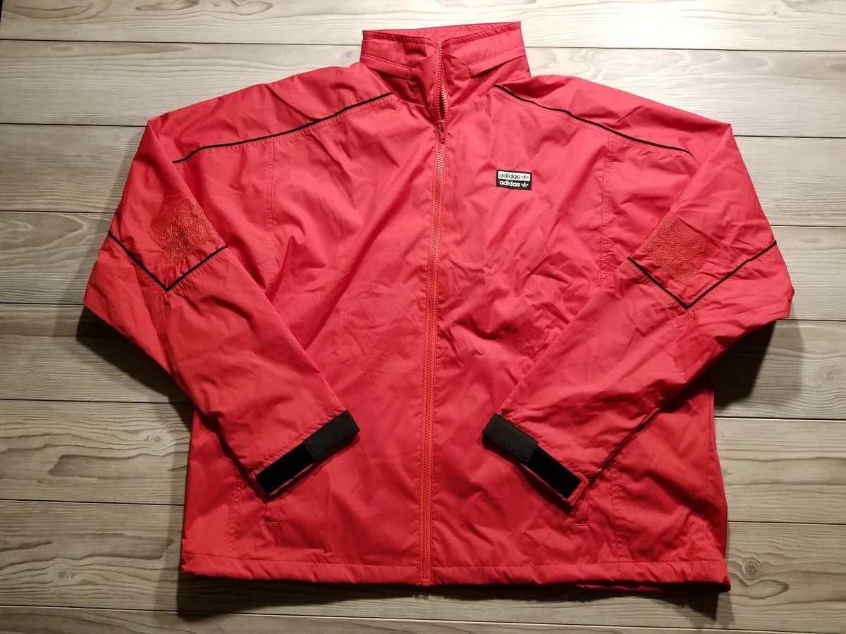 Adidas R.Y.V. Track Jacket Hidden Hood Men s Red Size Medium FM2245 NWT 120