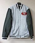 New NFL San Francisco 49ers Reversible embroidery poly varsity jacket men 4XL