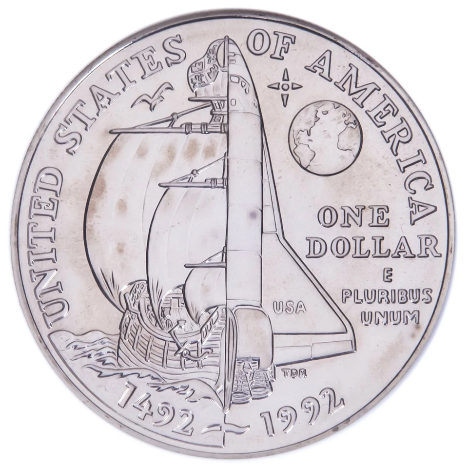 1992-D Columbus Commemorative Silver Graded by NGC as MS-69 - Image 4 of 4