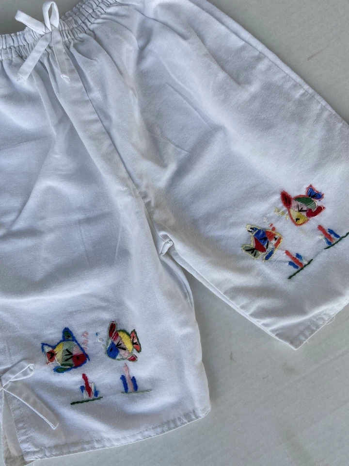 Pantalones Cortos Bordados Peces NIÑAS NIÑOS Vintage Años 80 Gama Talla 3-5T Niño Pequeño Niños’s Foto 2 de 2