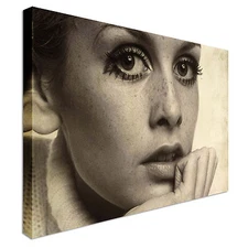 Twiggy retro pop art Canvas Wall Art Picture Print