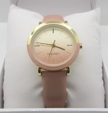 NEW Nine West Gold Pink Cream Ombre Women's Wrist Watch