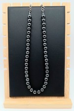 Handmade Adjustable 17.5" - 19.5" Hematite 10mm Beaded Necklace Hook Clasp