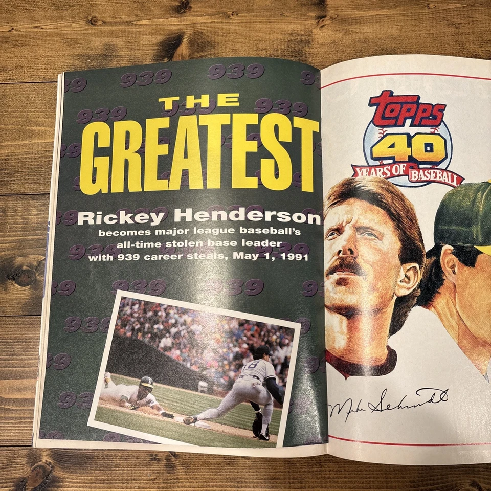 Topps Magazine Summer 1991 Edition 7 Intact w/ Rickey Henderson Poster & 4 Cards - Image 3 of 4