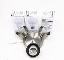 HAMPTON BAY Glendale III 52 in. Brushed Nickel Ceiling Fan Light Kit  Bulbs