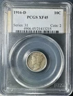 1916-D Mercury Dime 10c, Key Date, PCGS XF 45 #13215