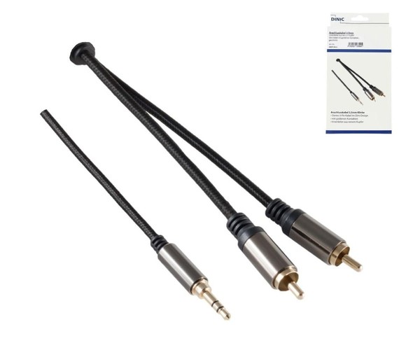 Dinic Hq Klinke-Cinch Adapterkabel, Schwarz, 3,5Mm Klinkenstecker #1907286-image