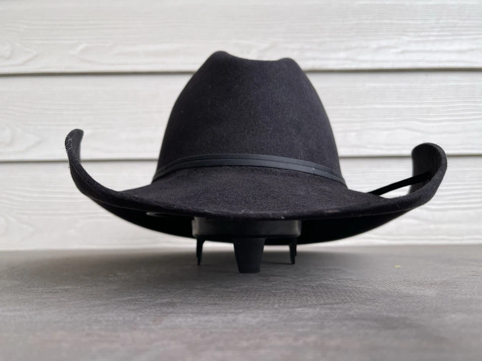 4X Sombrero de Vaquero Vintage Rodeo King 7 1/2 Gus Yellowstone 1883 1923 Elliot Foto 3 de 4