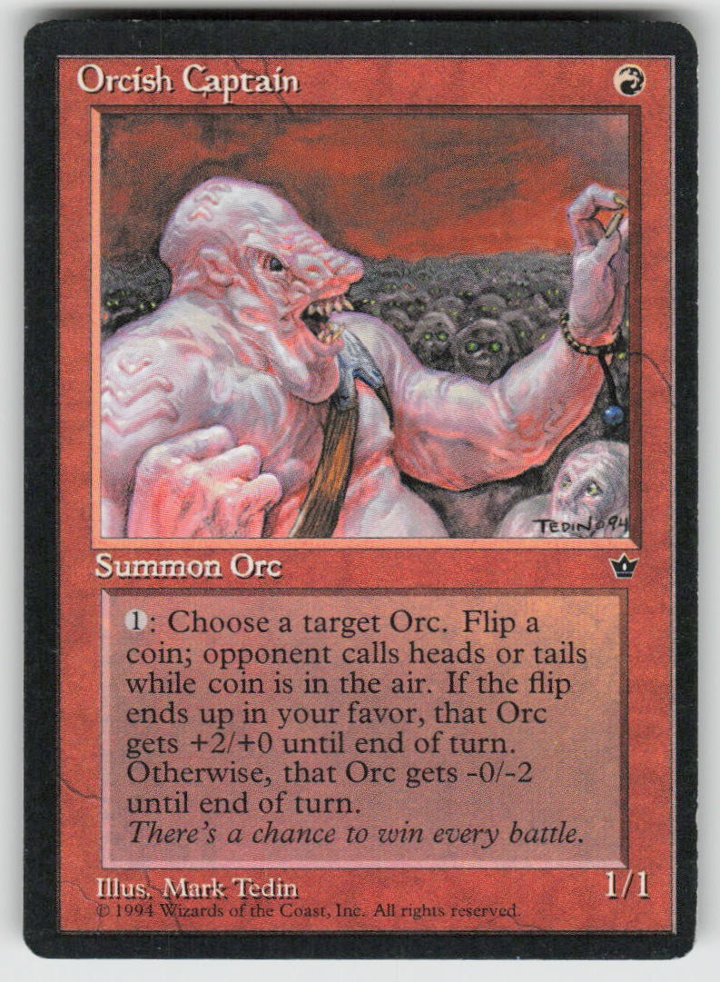 Orcish Captain Uncommon Fallen Empires MTG Heavily Played 1994