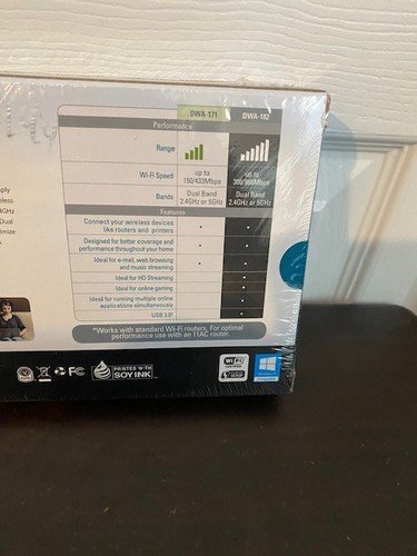 D-Link DWA-182 Adattatore USB Dual Band Wireless USB 3.0 AC1200 Nuovo Sigillato - Foto 6 di 10