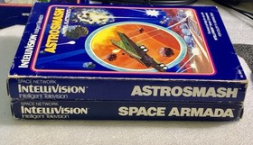 INTELLIVISION 2 CIB GAME LOT SPACE ARMADA /ASTROSMASH CLEANED & TESTED 3/27 #2