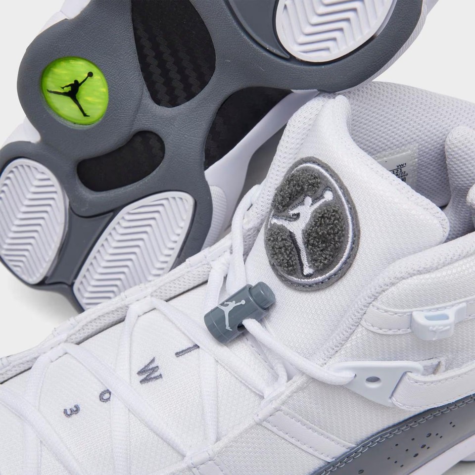 Men's Air Jordan 6 Rings Basketball Shoes White/Cool Grey/White 322992 ...
