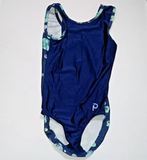 Plum Practicewear Gymnastics Leotard Blue Moon Print Size Adult XS