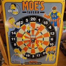 THE SIMPSONS Moe’s Tavern Dart Board with Magnetic Darts ~ Man Cave. Vintage