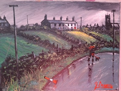 Original Oil Painting James Downie 16x12 inch RAIN Ready to Hang
