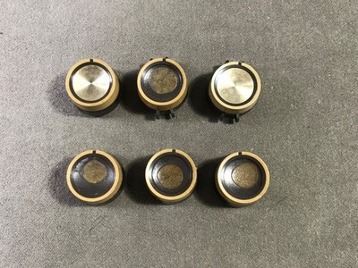 Set of 6 EICO ST-70 Stereo Amplifier Knobs   Vintage Original