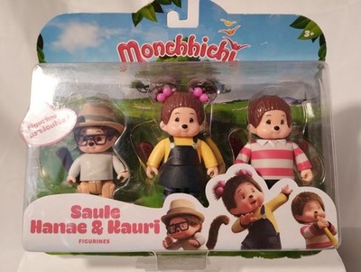 Monchhichi Figuren (6,5cm) Hanae, Kauri & Saule (Willow) / Sekiguchi in OVP
