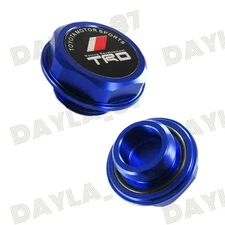 NEW JDMTRDALUMNIUM Blue Billet Engine Oil FILLER Cap w/ Black Sticker