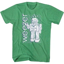 Weezer Robot Alternative Rock Music Band Shirt