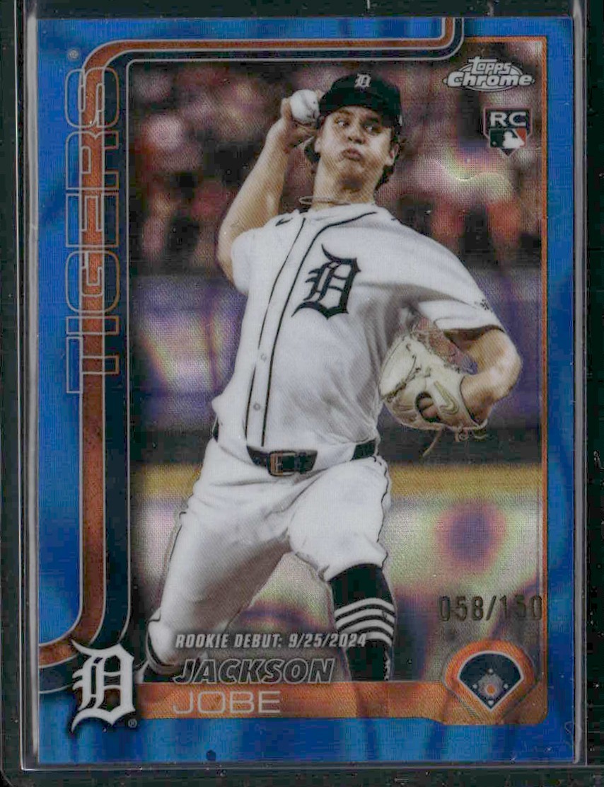 2025 Topps Chrome Update Blue Jackson Jobe RC 058/150 Detroit Tigers #USC48