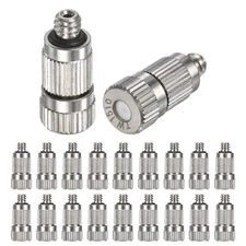 20-Pack Brass Misting Nozzles, 0.006"/0.15mm Misting System Parts [3/16]