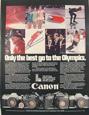 1980 Canon Camera Only the Best Go to the Olympics Print Ad