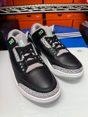 Nike Men's Air Jordan 3 Retro Shoes Black Green Glow CT8532-031 | eBay