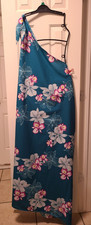 Hilo Hattie Wrap Sarong Floral Hawaiian Swimsuit Cover-up Dress Large
