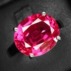 925 Sterling Silver White Gold Rings Twinkling Pink Padparadscha Sapphire 8.75Ct