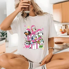 Bluey Christmas T-Shirt – Cute Bluey and Friends Holiday Gift Tee