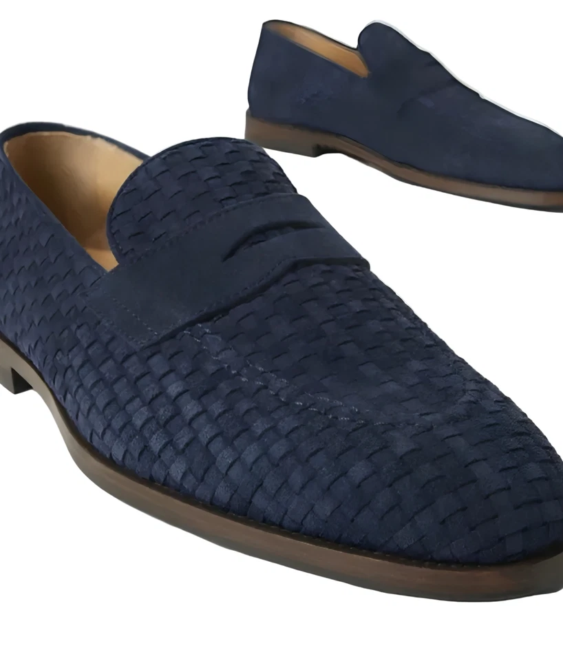 Mocasín Brunello Cucinelli tejido azul marino Foto 3 de 3