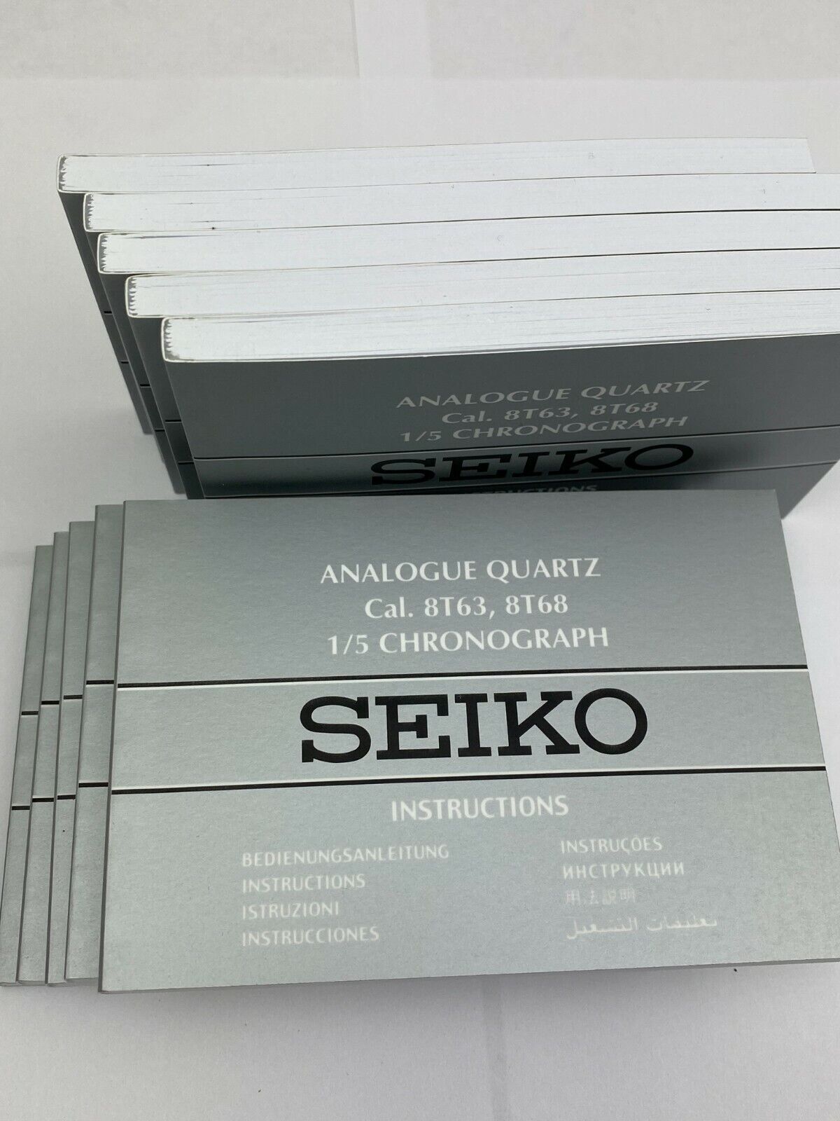 1 x Seiko Instruction Booklet - Analogue Quartz - 1/5 Chronograph Cal.  8T63/8T68