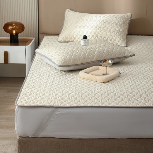 Tappetino rinfrescante in lattice per letto 100% tessuto lyocell tappetino letto seta sensazione fresca - Foto 1 di 27