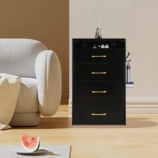 Makeup Desk with Mirror, Compact Dressing Table, Small Make Up Table Black