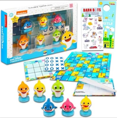 Baby Shark Stempel Kit Box 6er Pack+Spiel,BS 9000