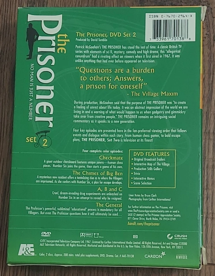 The Prisoners Set 2 - DVD - 2-Disc Set 4 Episodes VERY GOOD - Image 2 of 4