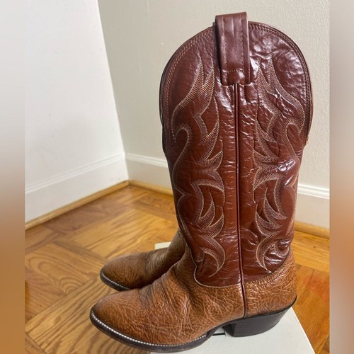 Vintage Nocona Ostrich Cowboy Boots 6D