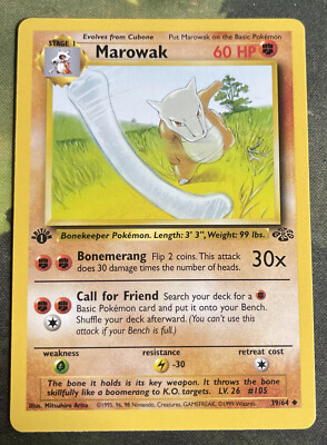 1st Edition Marowak 39/64 - Jungle - Near Mint | eBay
