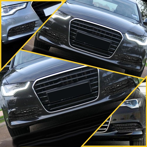 2x Front Bumper Fog Light Lamp Cover Grill Grille For 2012-2015 Audi A6 C7 Sedan - Picture 8 of 16