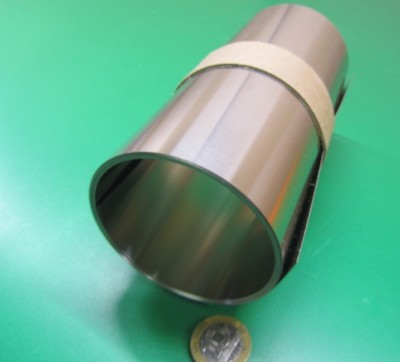 18-8 Stainless Steel Sheet, Full Hard, .008'' x 6.0'' x 100'', 1 Piece