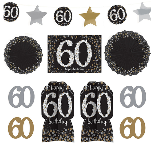 Sparkling Celebration 60 Room Decorating Kit ~ 60th Birthday Party Supplies 10pc - 第 2/4 張圖片