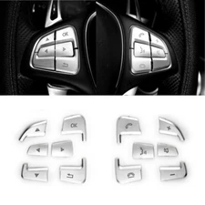 Polished Silver Steering Button Plastic Cover Fits 17-19 X166 GLS63 450 Metris