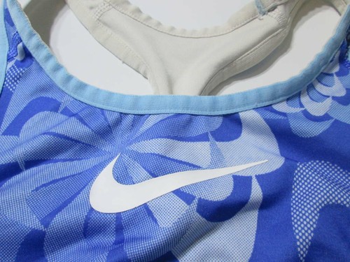 Nike Youth Girls Sport Top Size S Blue Wireless Lined Racerback Pullover Active - Picture 3 of 4