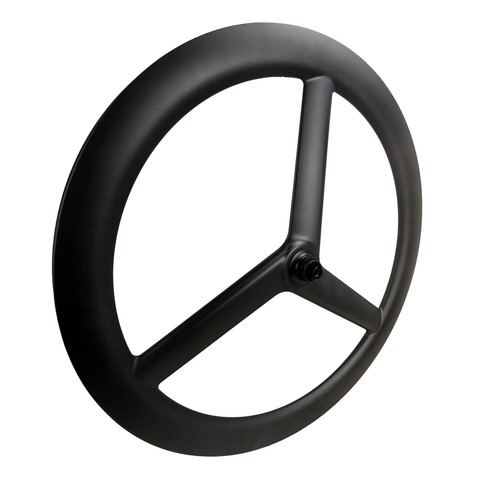 700C-28-3D 20inch Carbon Road/ Track/ Fixed/ Wheels 3 Spoke 28mm Width Tubeless - Picture 3 of 10