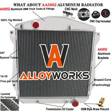 4 Row Aluminum Radiator For 1943-1948 45 Chevy Fleetline Stylemaster V8 Engine